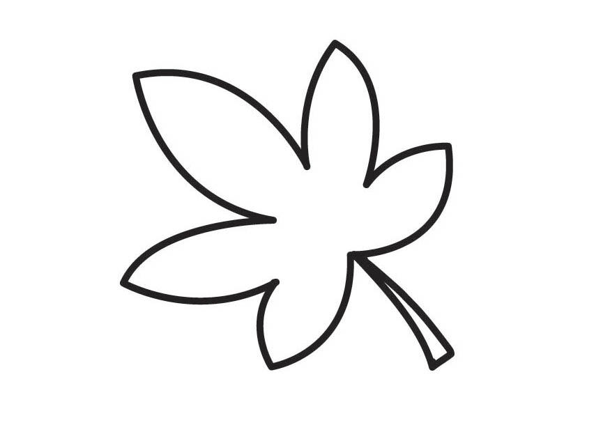 Disegno da colorare foglia