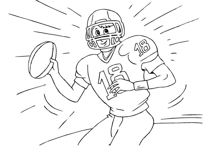 Disegno da colorare football americano