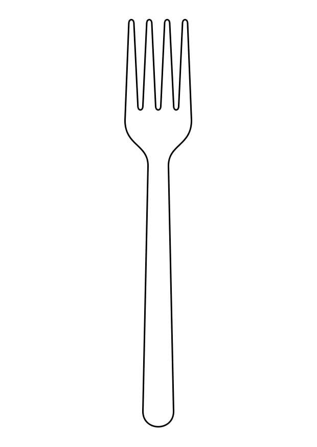Disegno da colorare forchetta