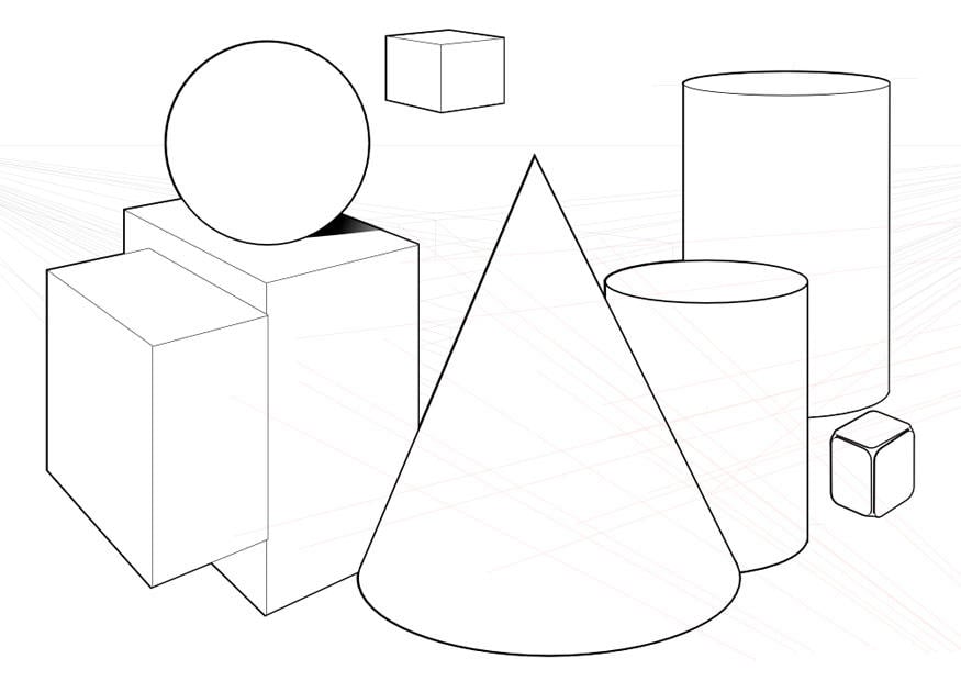 Disegno da colorare forme geometriche
