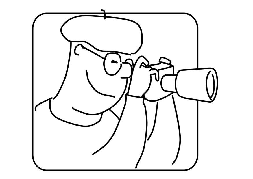 Disegno da colorare fotografo