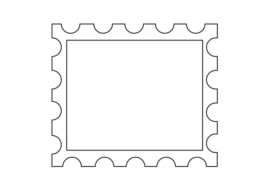 Disegno da colorare francobollo