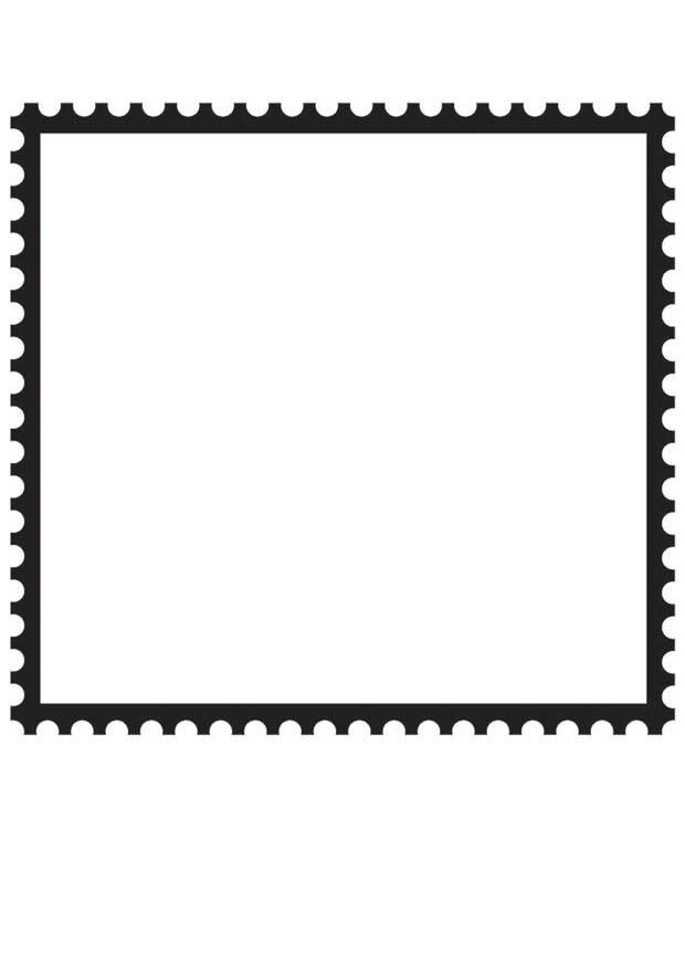 Disegno da colorare francobollo quadrato