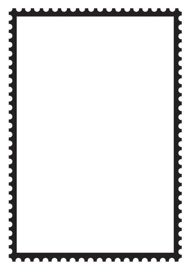 Disegno da colorare francobollo rettangolare