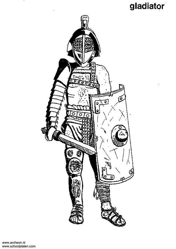 Disegno da colorare gladiatore