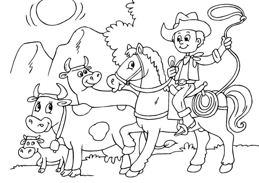 Disegno da colorare guardere le mucche