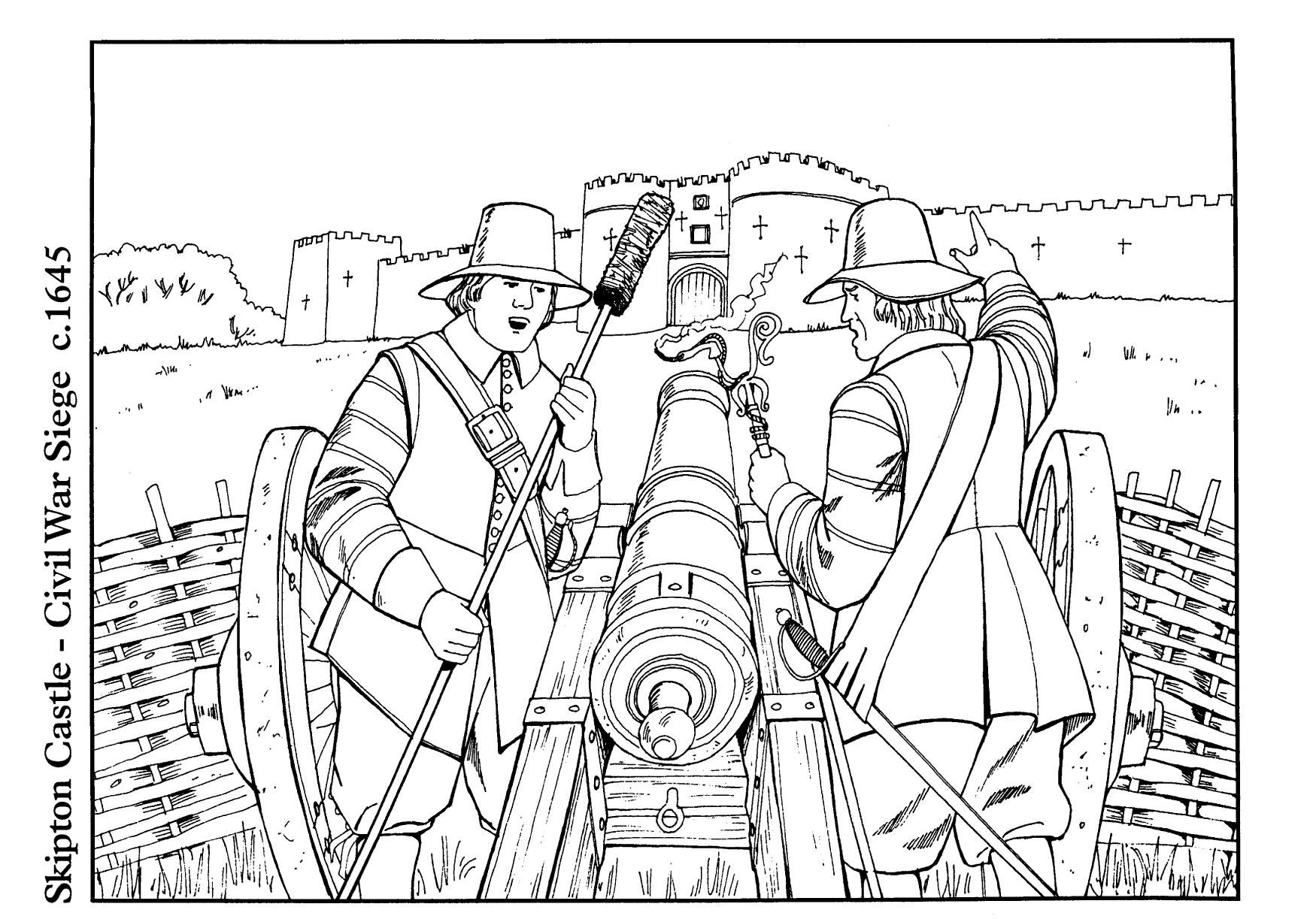 Disegno da colorare guerra civile