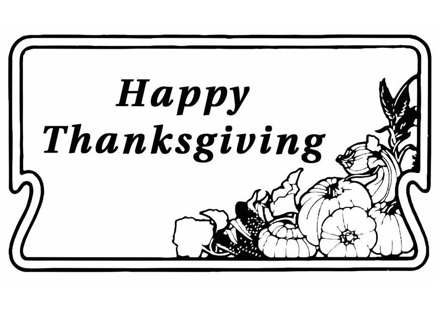 Disegno da colorare happy thanksgiving
