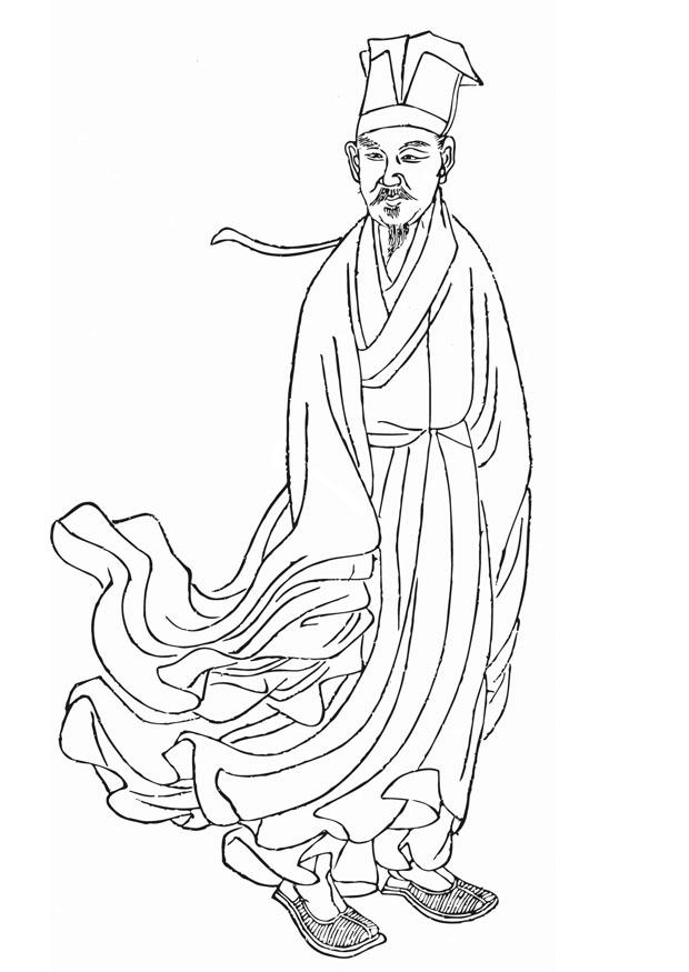 Disegno da colorare huang tingjian