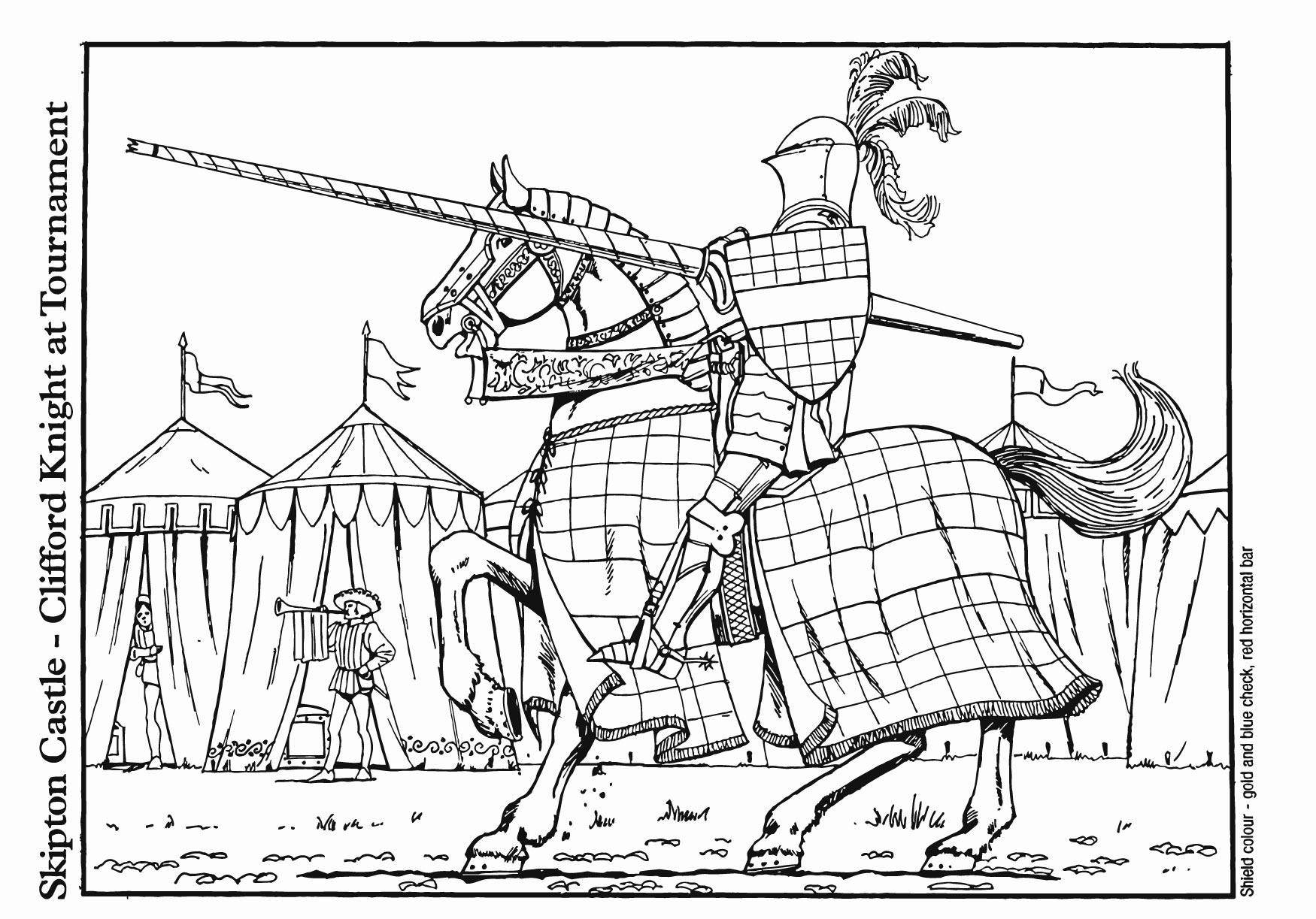 Disegno da colorare il cavalliere clifford combatte