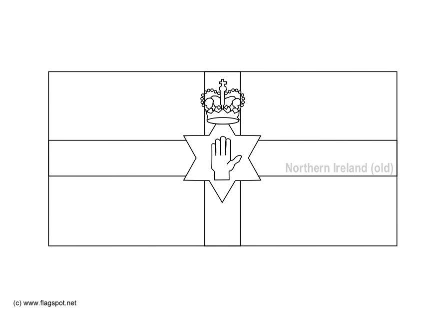 Disegno da colorare irlanda del nord - vecchio
