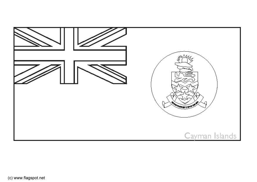 Disegno da colorare isole cayman 