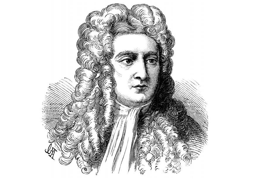 Disegno da colorare issac newton