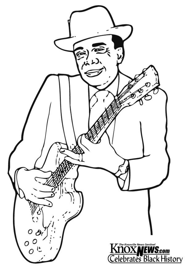 Disegno da colorare john lee hooker