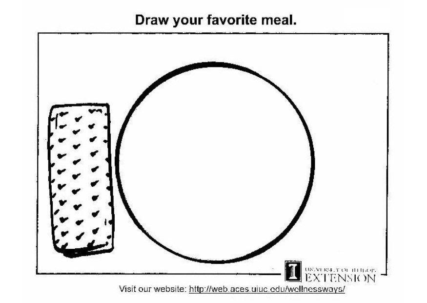 Disegno da colorare la buona alimentazione