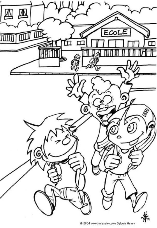 Disegno da colorare la scuola A¨ finita