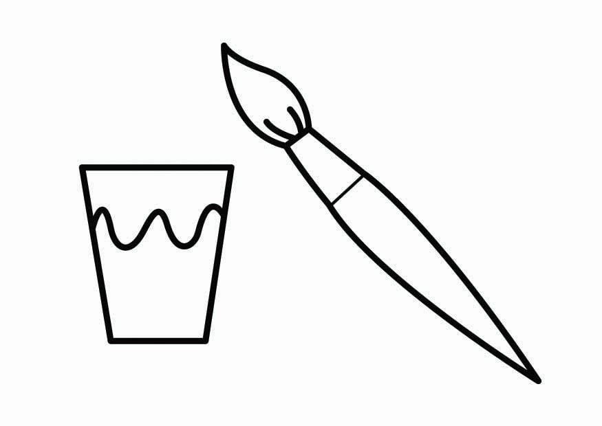 Disegno da colorare langolo della pittura