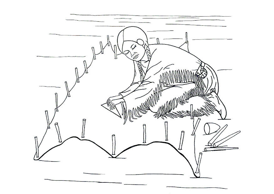 Disegno da colorare lavorare la pelle