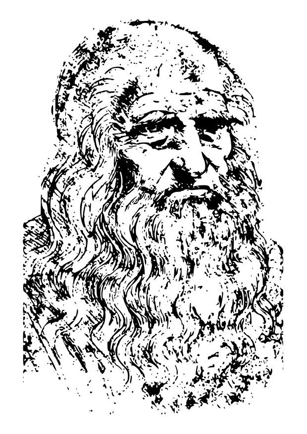 Disegno da colorare leonardo da vinci