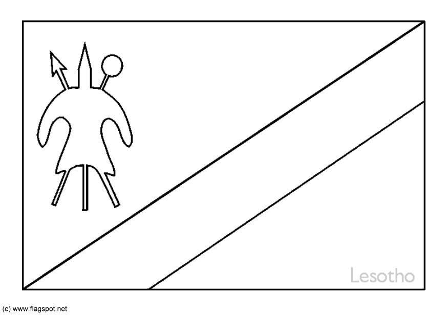 Disegno da colorare lesotho