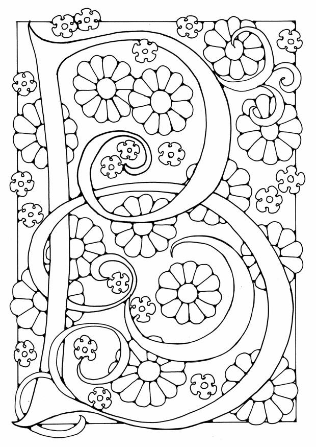 Disegno da colorare lettera -b