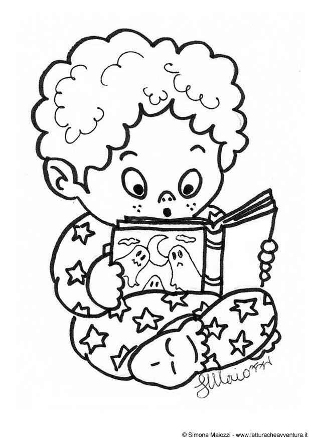 Disegno da colorare libro di paura