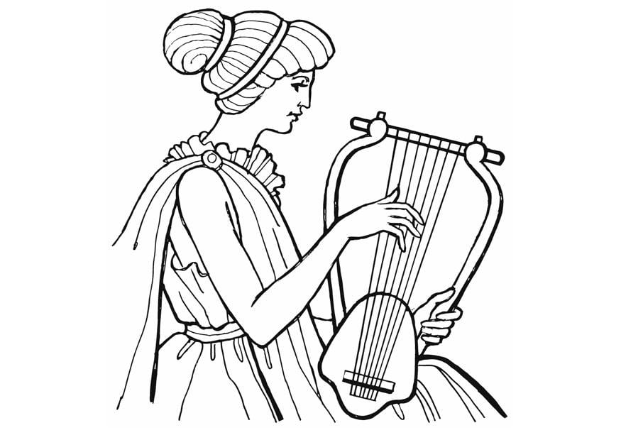 Disegno da colorare lira