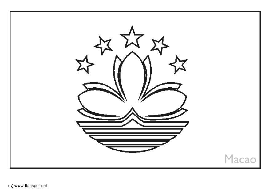 Disegno da colorare macao
