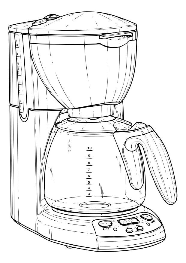 Disegno da colorare macchina del caffA¨