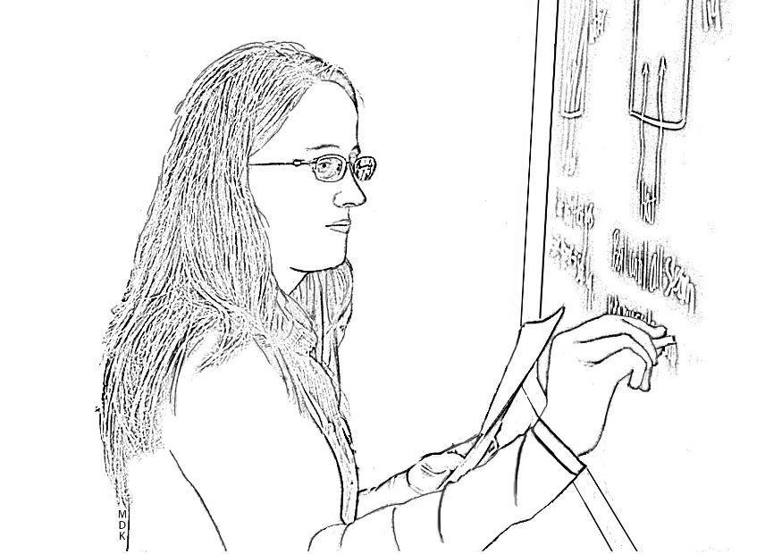 Disegno da colorare maestra