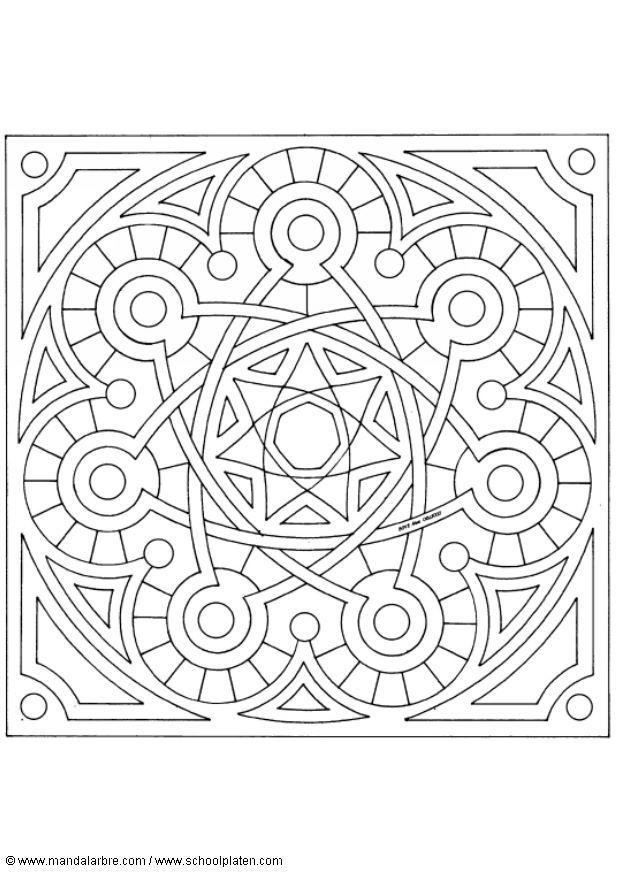 Disegno da colorare mandala - 1502b