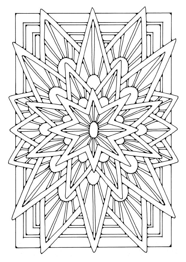 Disegno da colorare mandala - stella