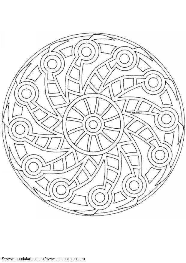 Disegno da colorare mandala c1