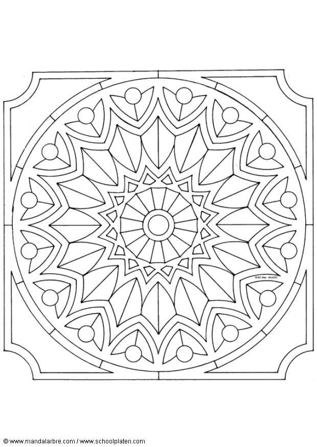 Disegno da colorare mandalac5