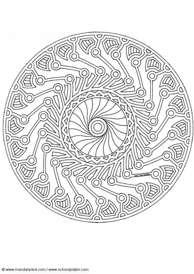 Disegno da colorare mandalad1