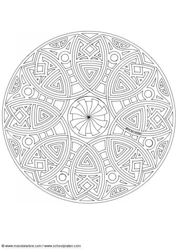 Disegno da colorare mandalad2