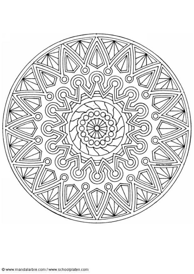 Disegno da colorare mandalad3