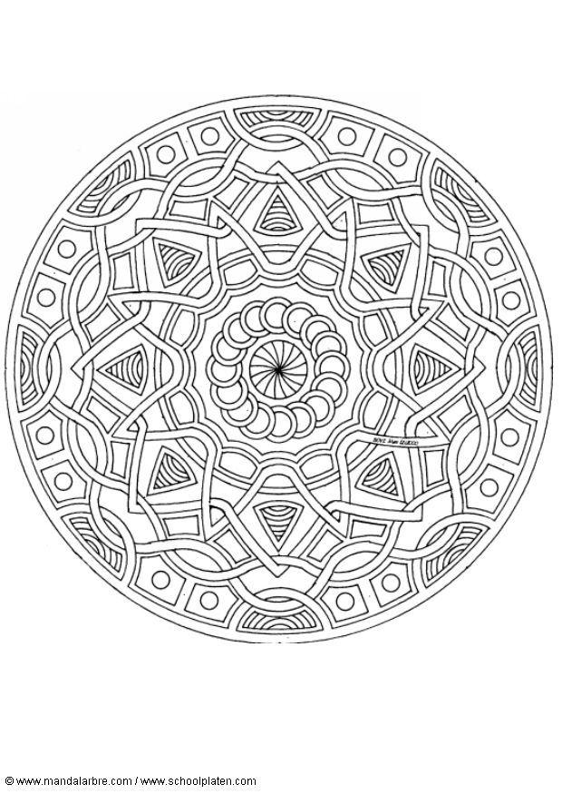 Disegno da colorare mandalad5