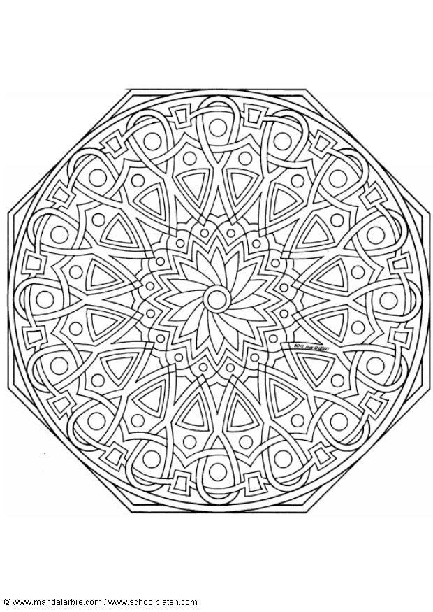 Disegno da colorare mandalad8