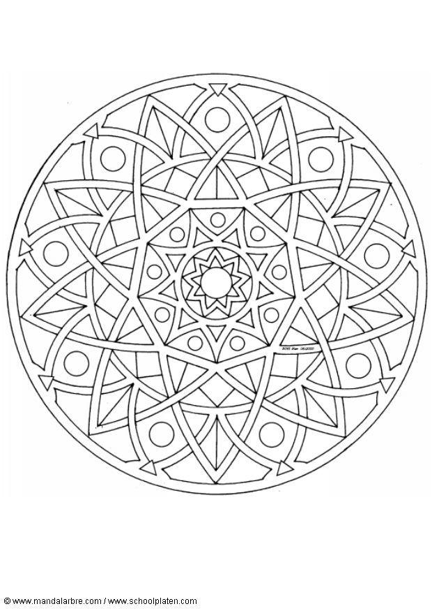 Disegno da colorare mandalaq6