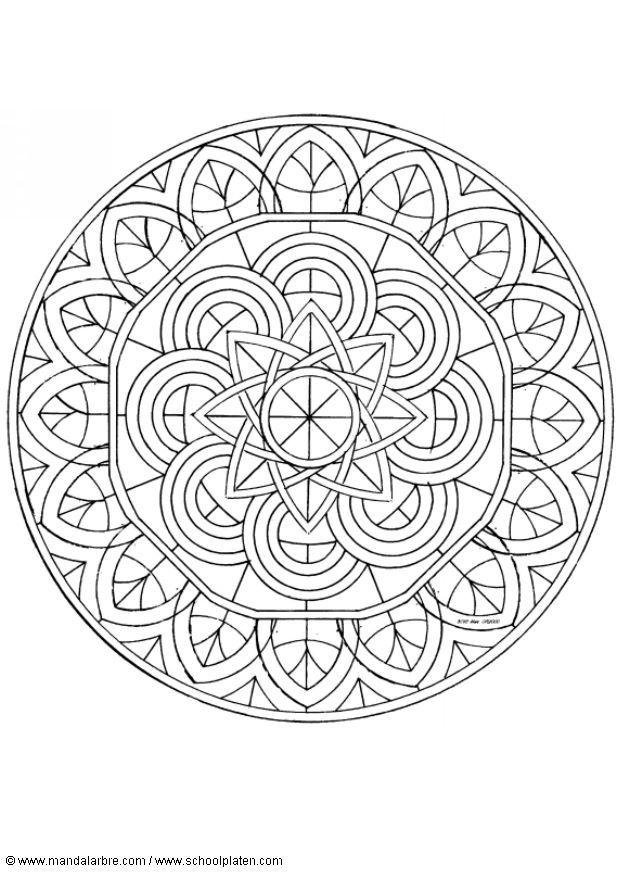 Disegno da colorare mandalas4