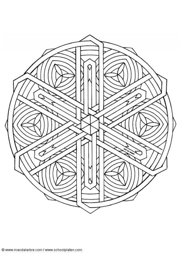 Disegno da colorare mandalas6