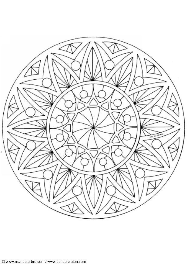 Disegno da colorare mandalav8