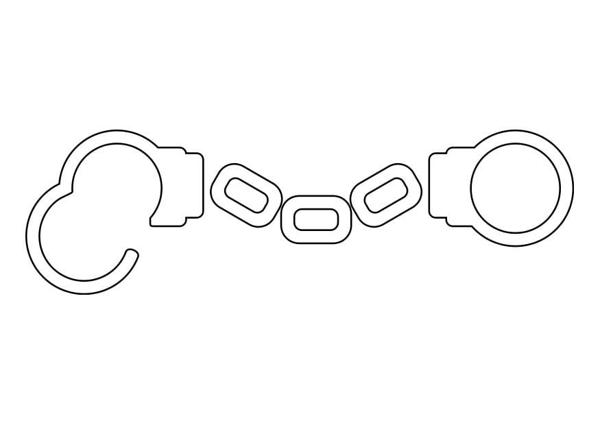 Disegno da colorare manette