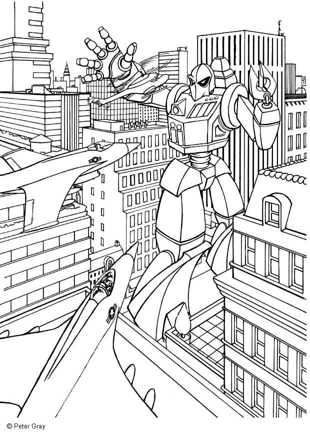 Disegno da colorare manga - transformer