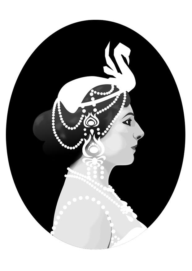 Disegno da colorare mata hari