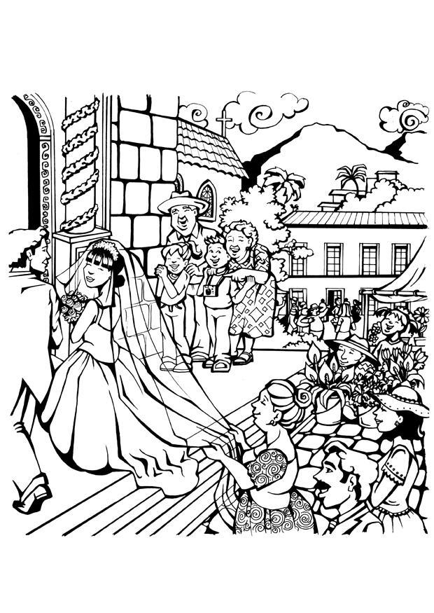 Disegno da colorare matrimonio
