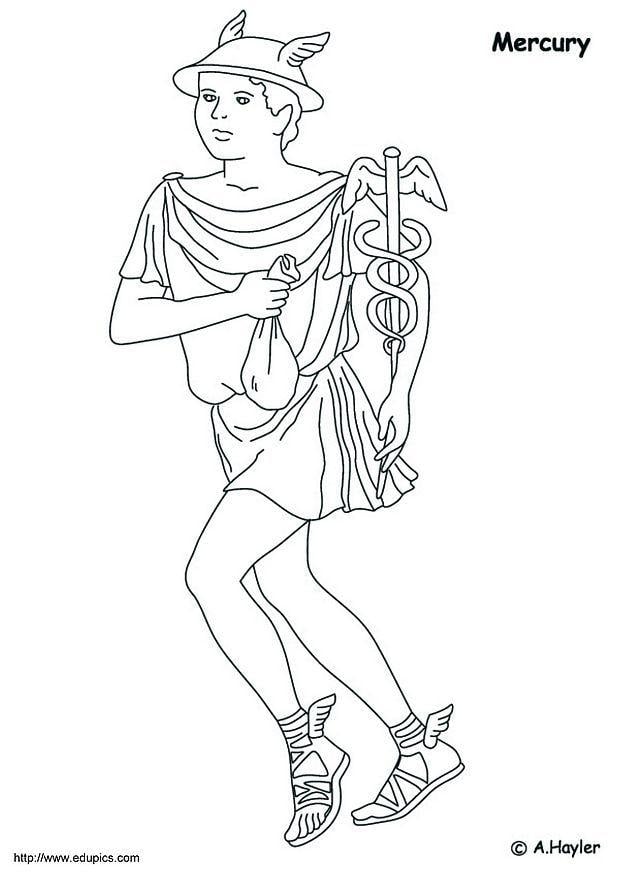 Disegno da colorare mercurio