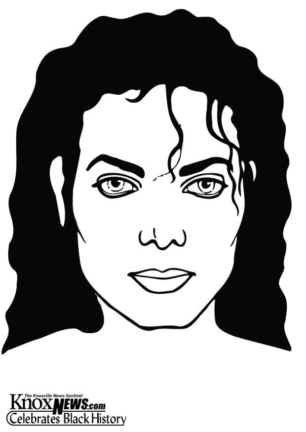 Disegno da colorare michael jackson