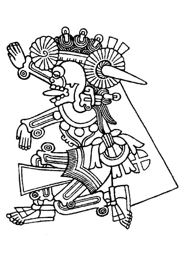 Disegno da colorare mictlantecuhtli